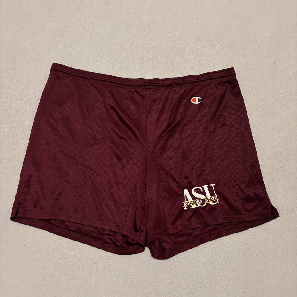 Vintage Arizona‎ State Champion Shorts Size XL Burgundy Athletic Breathable 90s